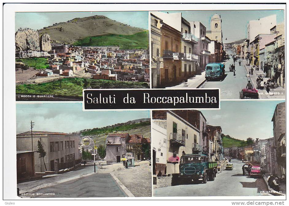 $-0073-   SALUTI DA ROCCAPALUMBA - PRIMI COLORI - PALERMO -  F.G. -  VG.1966  - ITALY - Olbia