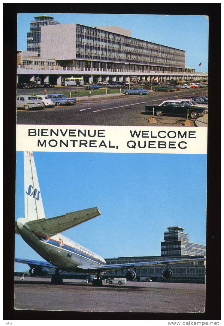 OLD REAL PHOTO POSTCARD MONTREAL QUEBEC MONTREAL CANADA SAS PLANE CARTE POSTAL - Aerodrome