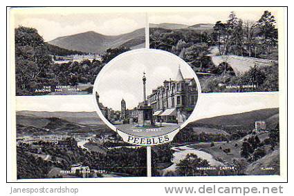 PEEBLES MULTI-VIEW PCd. - Peeblesshire - The BORDERS - Scotland - Peeblesshire