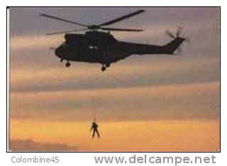 Cpm Helicoptere PUMA Exercice Hélitreuillage  Mission SATER - Helicopters