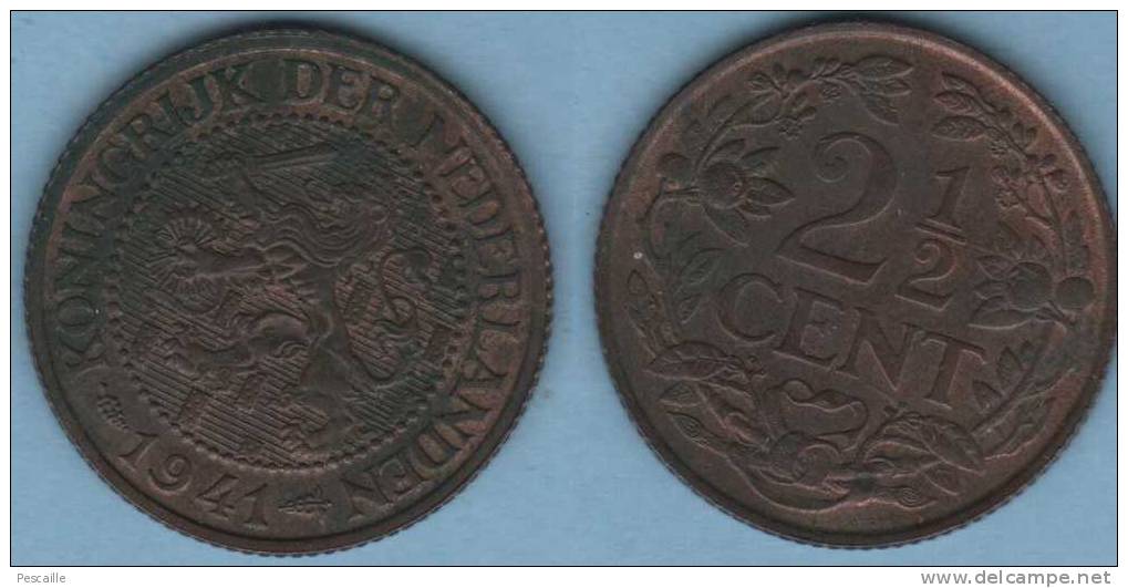 NEDERLAND - 2 1/2 CENT 1941 / WILHELMINA - 2.5 Centavos