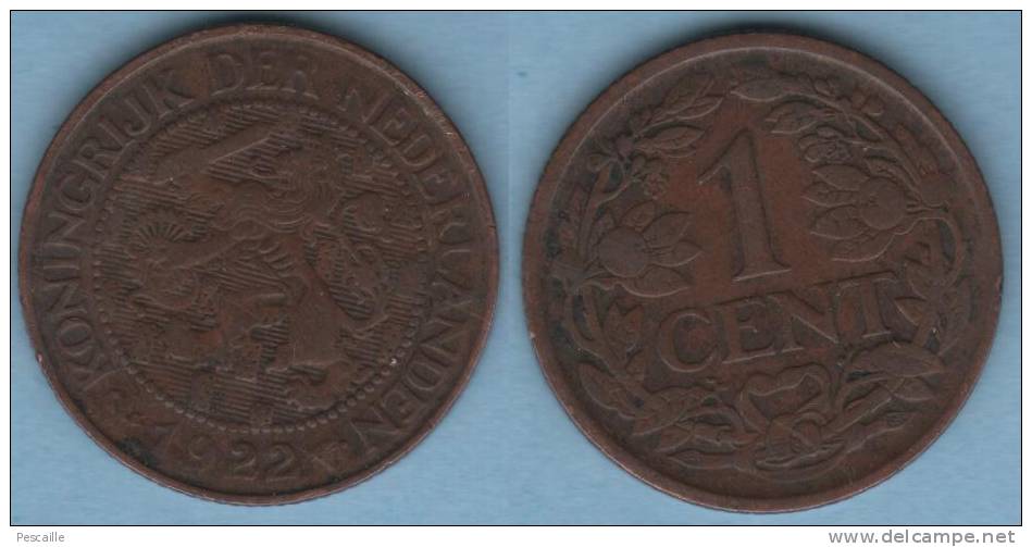 NEDERLAND - 1 CENT 1922 - WILHELMINA - 1 Cent