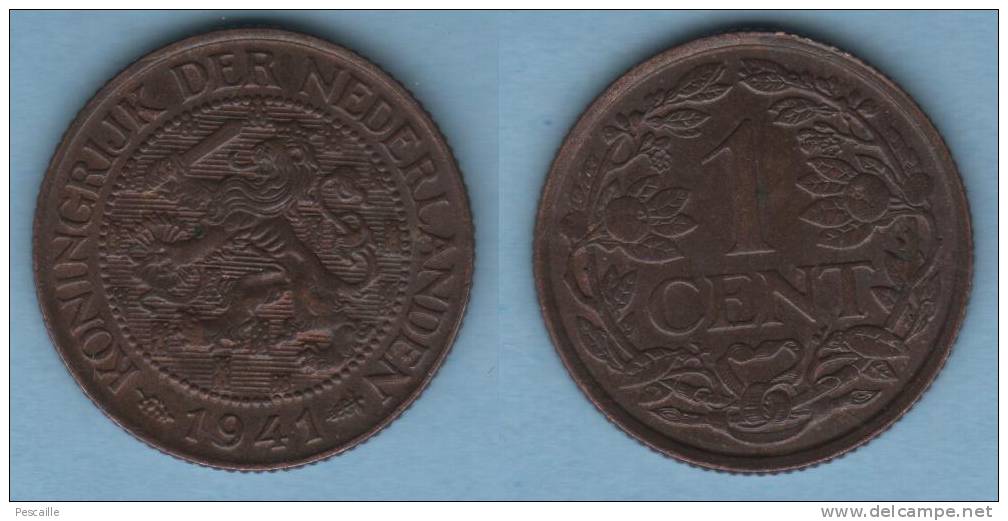 NEDERLAND - 1 CENT 1941 - WILHELMINA - 1 Cent