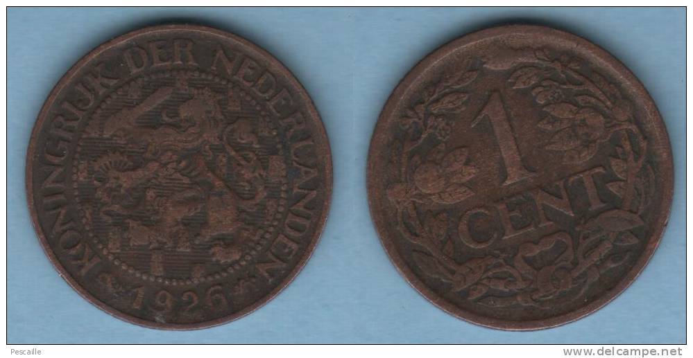 NEDERLAND - 1 CENT 1926 - WILHELMINA - 1 Cent