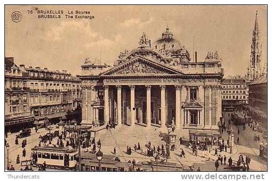 BRUSSEL BRUXELLES ANIMATION TRAM  LA BOURSE DE BEURS - Transport Urbain En Surface