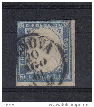 ASI993 - SARDEGNA , 20 Cent Annullo Di "Genova 20/8/61"  Corto - Sardegna