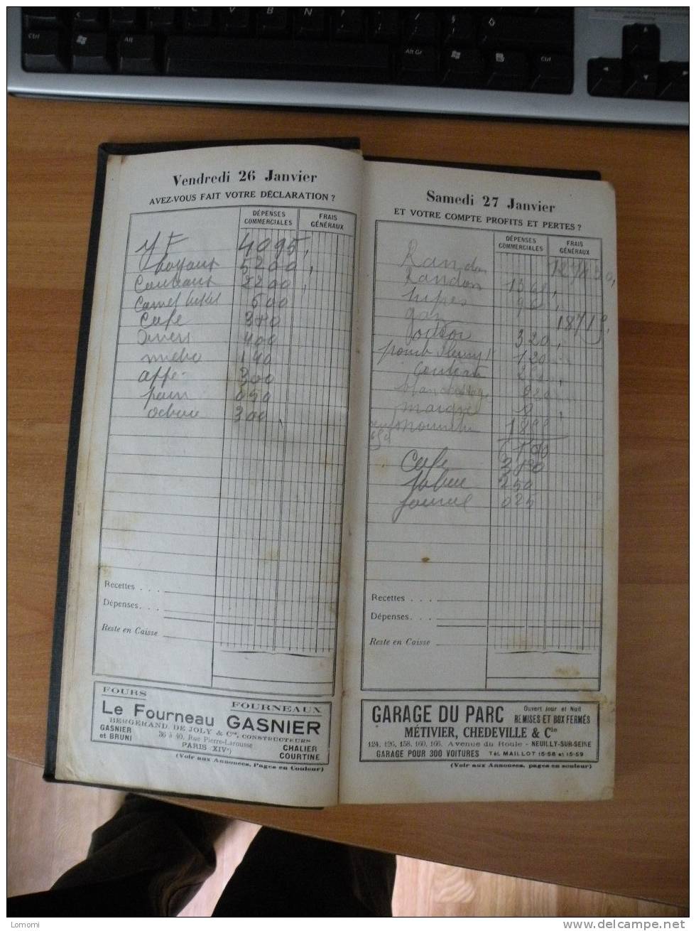 Agenda 1934 De Comptabilité établi Par Le Syndicat De La Charcuterie De Paris Et Du Département De La Seine . - Alimentaire