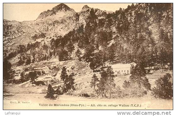 SPORTS D HIVER -ref 413- Refuge - Vallee Du Marcadau- Hautes Pyrenees -refuge Wallon Tcf   -carte Bon Etat - - Alpinisme