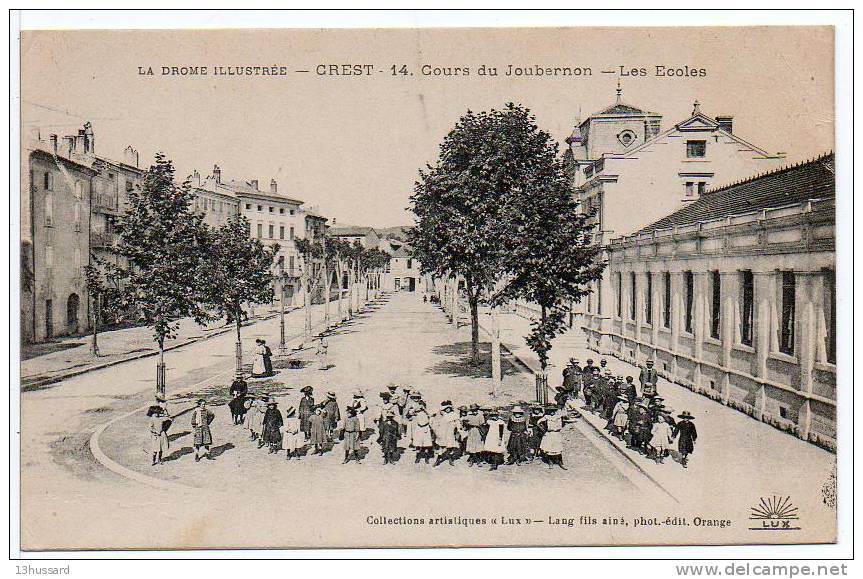 Carte Postale Ancienne Crest - Cours Du Joubernon. Les Ecoles - Enseignement, Enfants - Crest