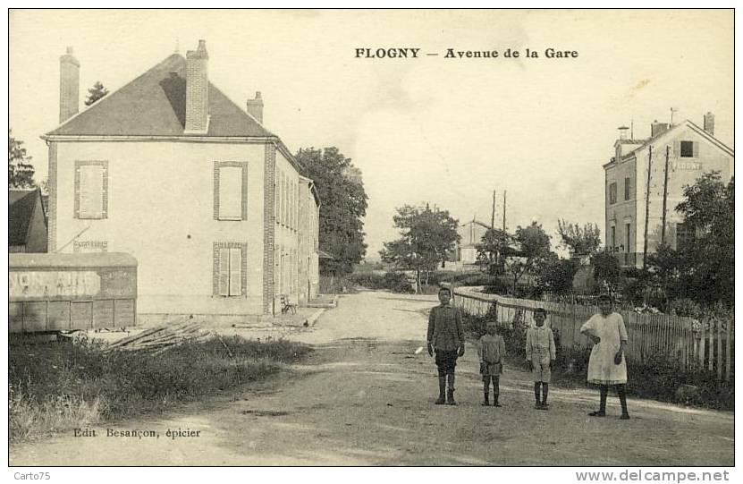 Flogny 89 - Gare Et Avenue - Chemins De Fer - Flogny La Chapelle