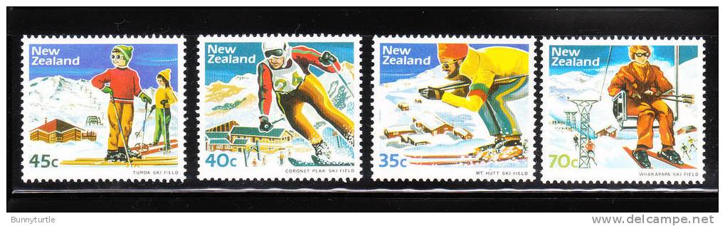 New Zealand 1984 Skiing Sports Mount Hutt Winter Snow MNH - Unused Stamps