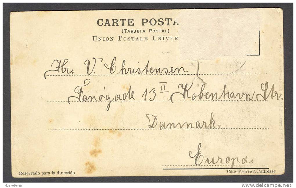Spain 571. Capilla Del Monte - Entrada á La Toma (Córdoba) 1911 UPU Carte Postale Tarjeta Postal To Denmark - Córdoba