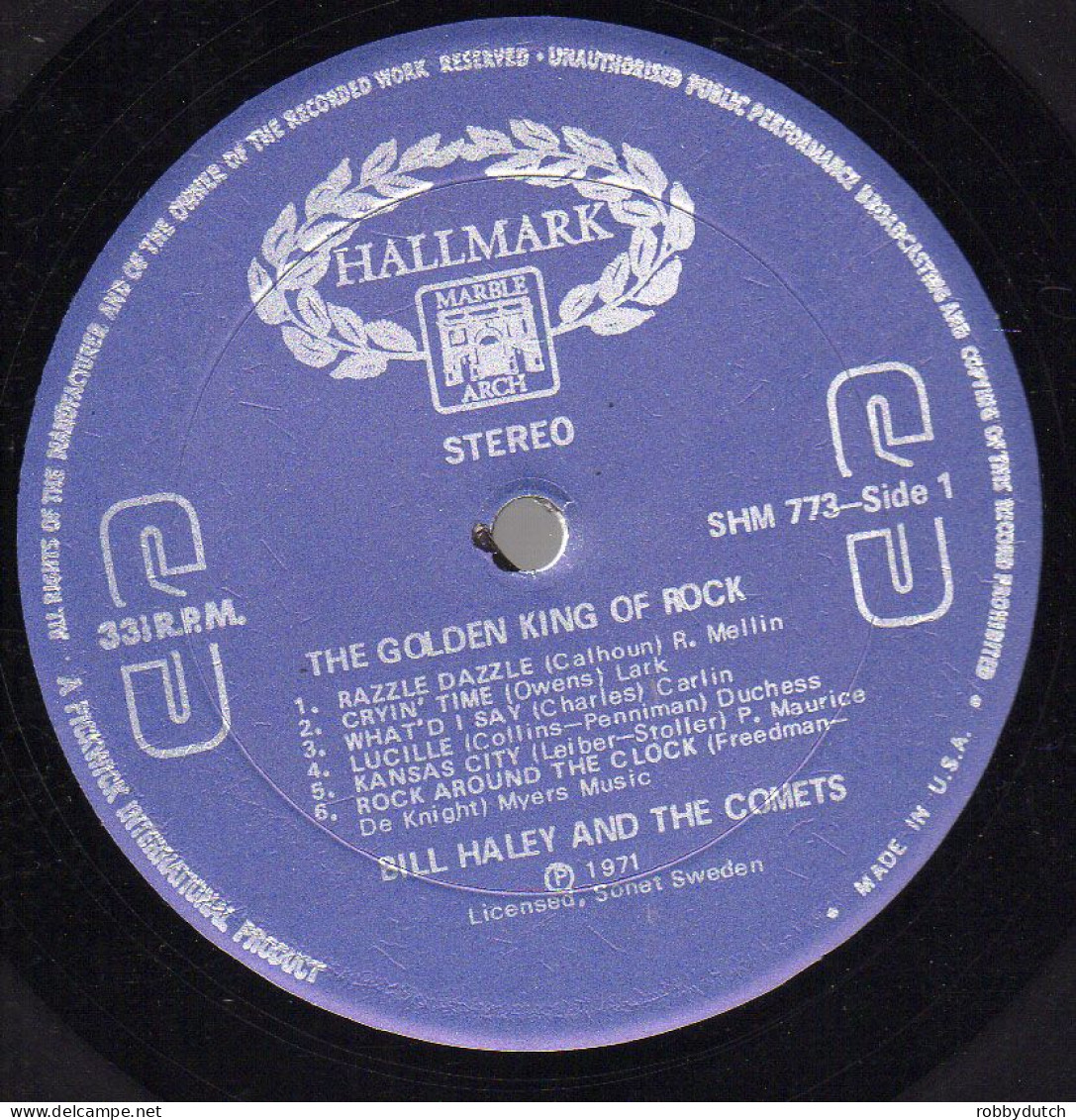 * LP *  BILL HALEY & THE COMETS - THE GOLDEN KING OF ROCK (U.K. 1971) - Rock