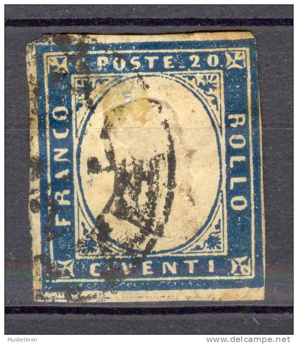 Italy Former States Sardinia 1862 Mi. 12a King Viktor Emanuel II €20,- - Sardinië