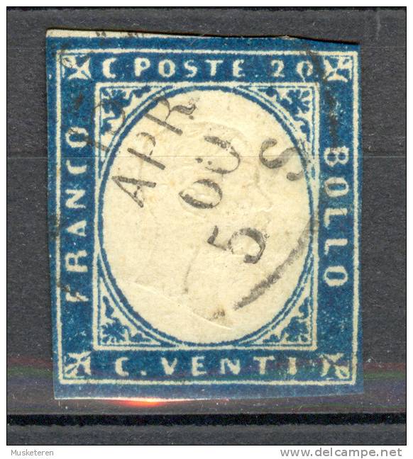 Italy Former States Sardinia 1862 Mi. 12a King Viktor Emanuel II €20,- - Sardinien