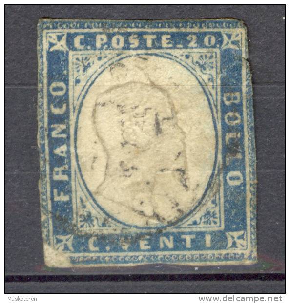 Italy Former States Sardinia 1862 Mi. 12a King Viktor Emanuel II €20,- - Sardaigne