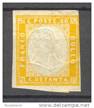 Italy Former States Sardinia 1862 Mi. 14a King Viktor Emanuel II MH €30,- - Sardegna