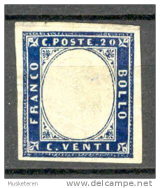 Italy Former States Sardinia 1862 Mi. 12a King Viktor Emanuel II MH Perfect Margins €100,- - Sardinië