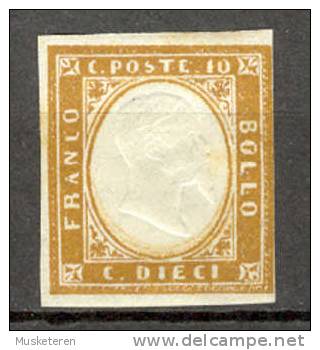 Italy Former States Sardinia 1862 Mi. 11b King Viktor Emanuel II MH €30,- - Sardinia