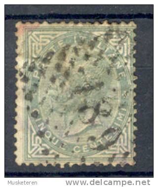 Italy Kingdom 1863 Mi. 16 King Viktor Emanuel II Deluxe Number Cancel 189 !! - Usados