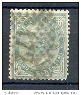 Italy Kingdom 1863 Mi. 16 King Viktor Emanuel II Deluxe Number Cancel 172 !! - Gebraucht