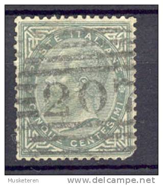 Italy Kingdom 1863 Mi. 16 King Viktor Emanuel II Deluxe Number Cancel 207 Annulli Numerali !! - Gebraucht