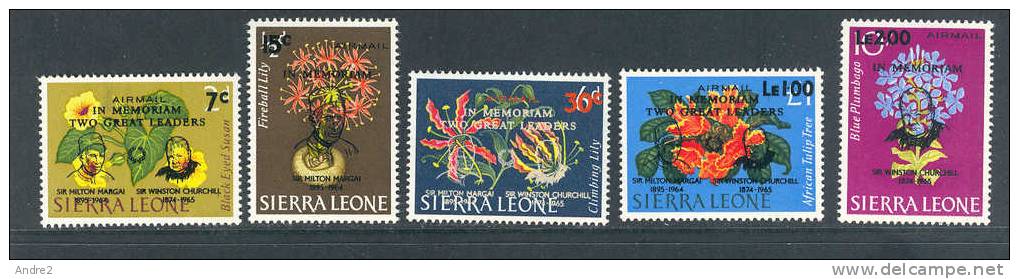 Sierra Leone  1965 Sir Milton Margot And Sir Winston Churchill Commemoration : Airmail - Sierra Leone (1961-...)