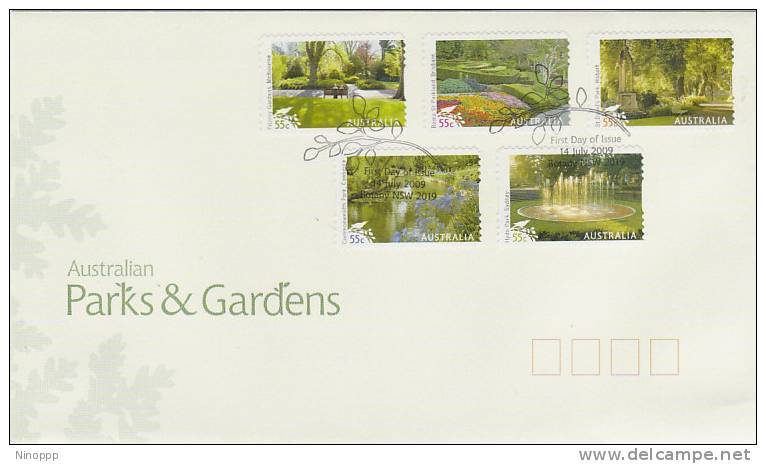 Australia-2009 Parks & Gardens  Peel & Stick  First Day Cover - Mint Stamps