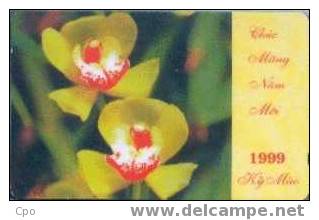 # VIETNAM 18 Ky Mao 1999 Yellow Flower 5MVSB 60 Gpt  -fleurs,flowers,orchidee-  Bon Etat - Vietnam