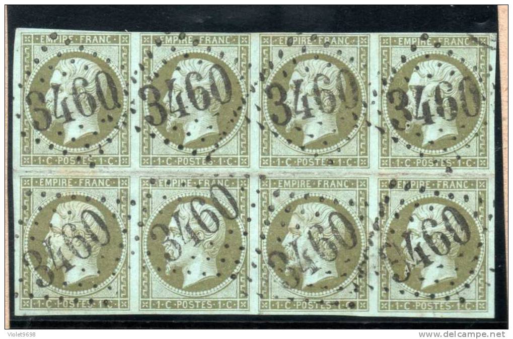 FRANCE : TP N° 11 ° (x8) - 1853-1860 Napoléon III