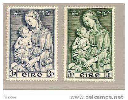 Irl Mi.Nr.120-21/ IRLAND -  Marianisches Jahr 1954 (Reliéf) Madonna Mit Kind ** MNH - Neufs