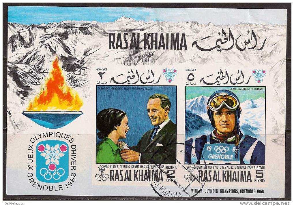 ARABIE DU SUD-EST - RAS AL KHAIMA - Yvert - BF Du PA 8 - Winter 1968: Grenoble