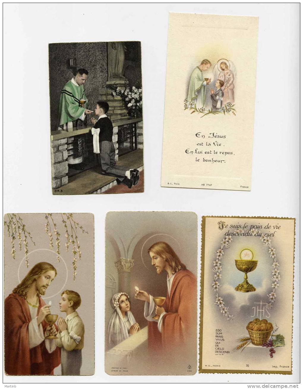 LOT 5  IMAGES PIEUSES   Souvenir De Communion - Images Religieuses