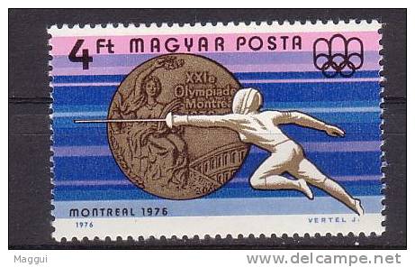 HONGRIE  N° 2534  **  JO 1976   Escrime - Fencing