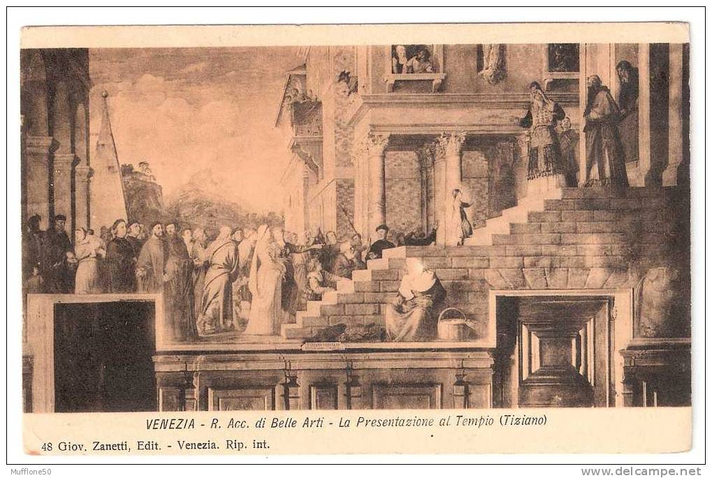 Italia 1970. Cartolina P. Di VENEZIA Con Francobollo Del 1960 Da L. 40 (raro)  - La Presentazione Al Tempio. - Marcofilía