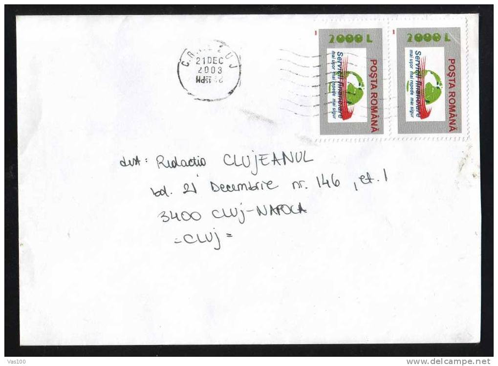 Nice Franking 2 Stamp Services Of Post Pair 2003 On  Cover. - Briefe U. Dokumente