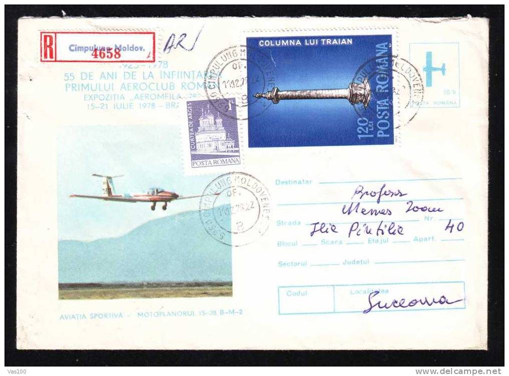 Nice Franking 2  Stamp  , Registred AR 1978 On Stationery Cover. - Lettres & Documents