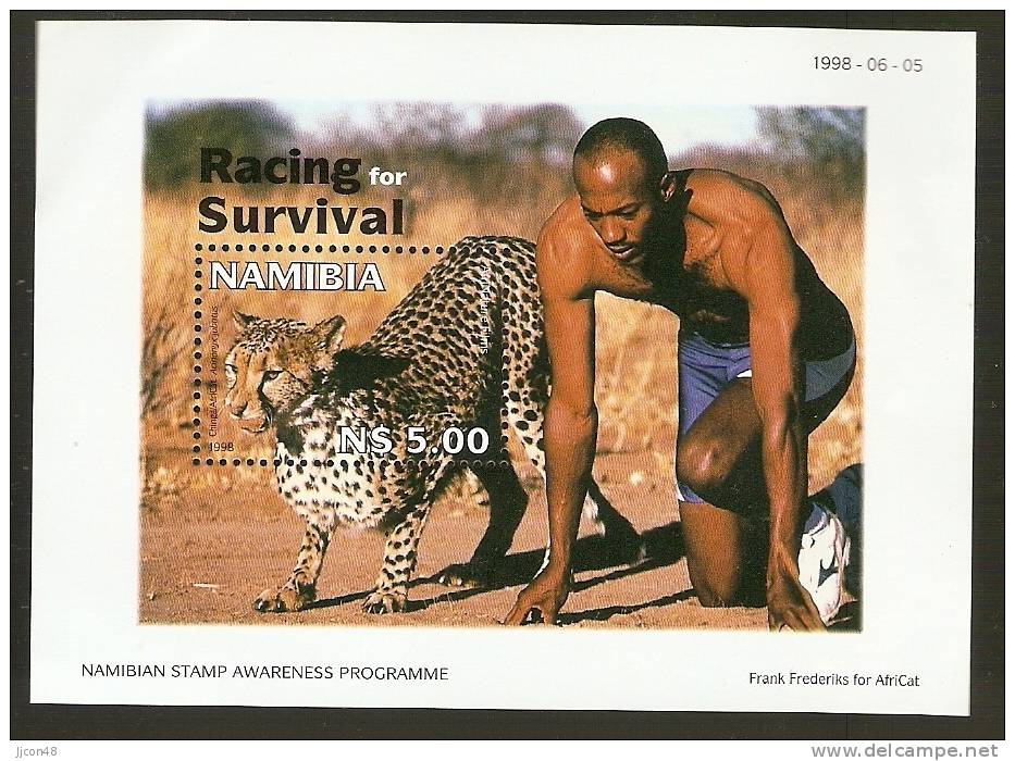 Namibia 1998  Racing For Survival  (**) Mini Sheet - Namibia (1990- ...)