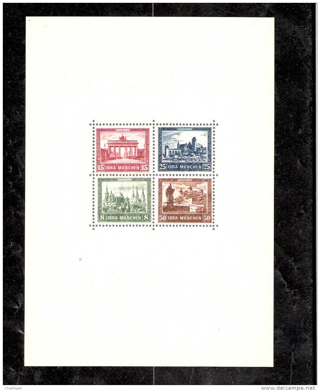 1930 German  B-33 Iposta Ibra Reprint Souvenir Sheet MNH. - Other & Unclassified