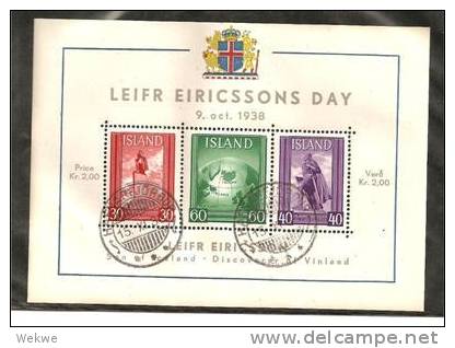 Isl Mi.Nr.197-99/ (Block 2) 1938 L. Ericson O - Sonstige & Ohne Zuordnung