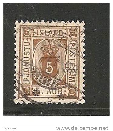 Isl Dienstmarke - ISLAND -  4A/ Ziffer, Krone O - Servizio