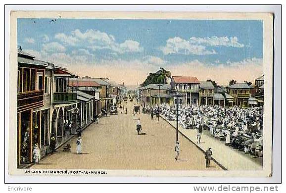 Cpa PORT AU PRINCE Haiti Un Coin Du Marché Eug Mvs Ed - Haïti