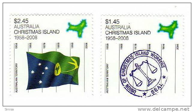 Christmas Islands / Flags And Seal - Christmas Island
