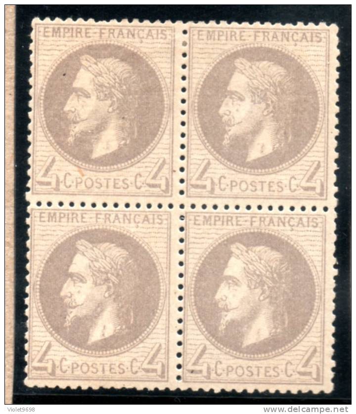 FRANCE : TP N° 27a * - 1863-1870 Napoléon III Lauré