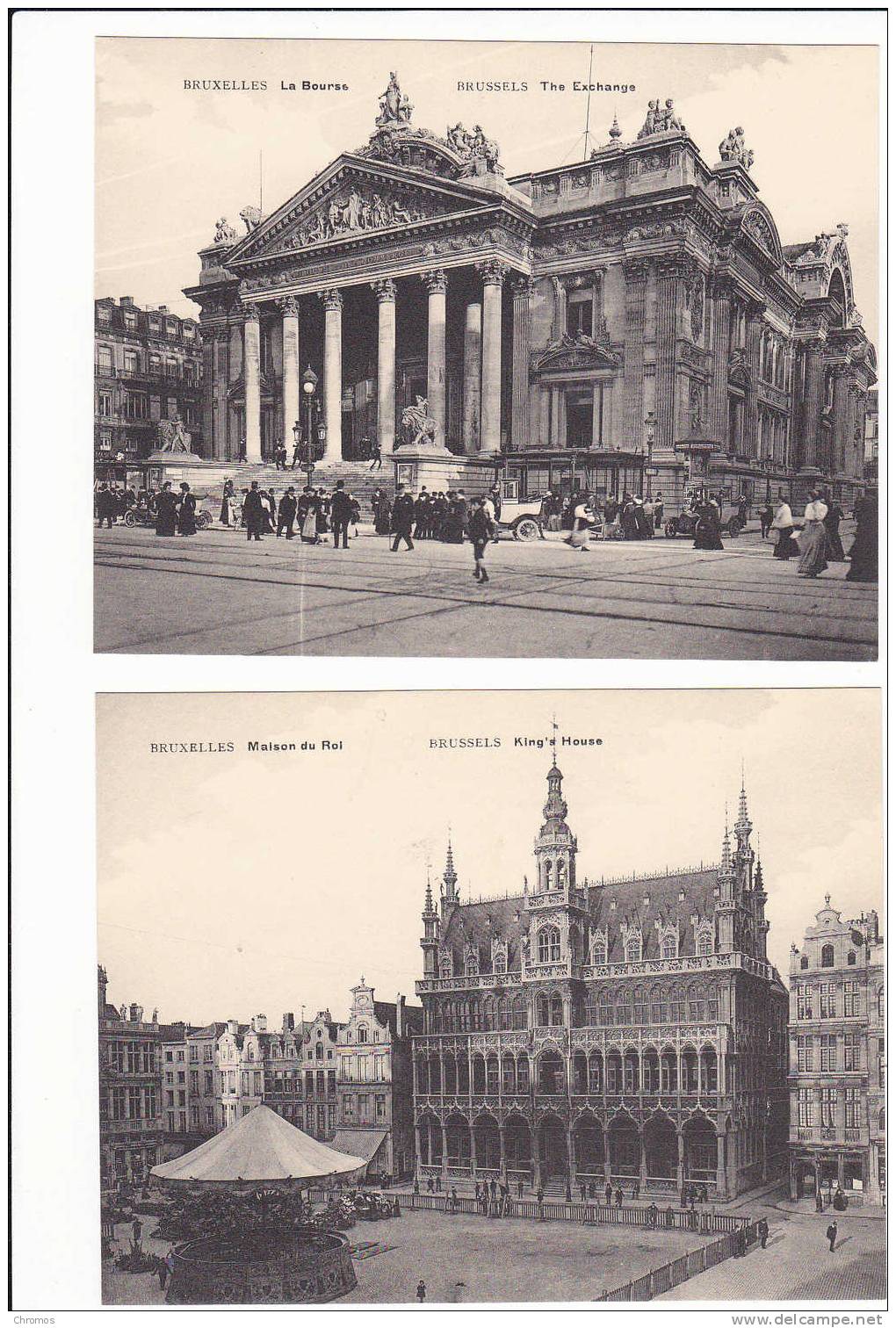 Lot De 12 Très Grande (!!!) Anciennes Cartes Postales De Bruxelles - Lots, Séries, Collections