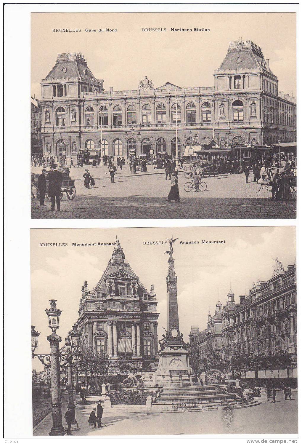 Lot De 12 Très Grande (!!!) Anciennes Cartes Postales De Bruxelles - Lots, Séries, Collections