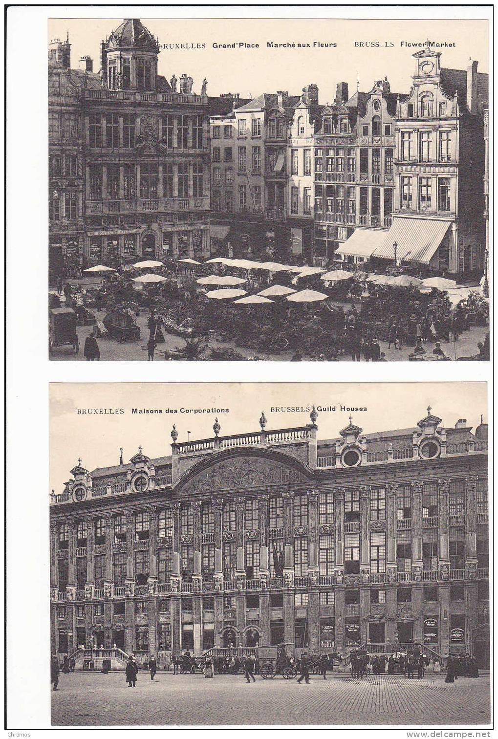 Lot De 12 Très Grande (!!!) Anciennes Cartes Postales De Bruxelles - Lots, Séries, Collections