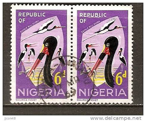 Nigeria 1965  6d  (o) Saddle-bill Stork - Nigeria (1961-...)