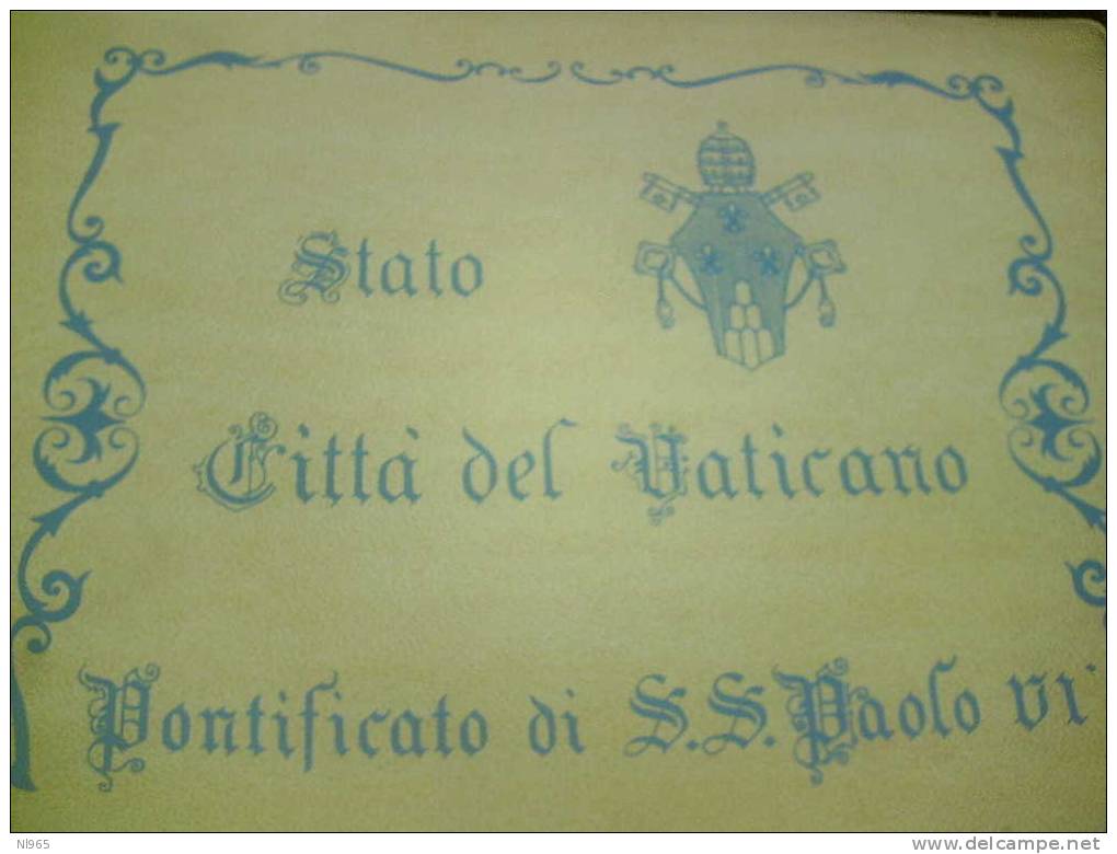 CITTA´ DEL VATICANO   - PAOLO VI  - ALBUM RACCOGLITORE  4 Anelli  MARAPHIL ( Genova ) - Encuadernaciones Solas