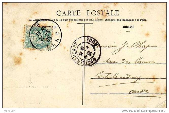 Postal Albi (Tarn) 1905 A Castelnaudary - Covers & Documents